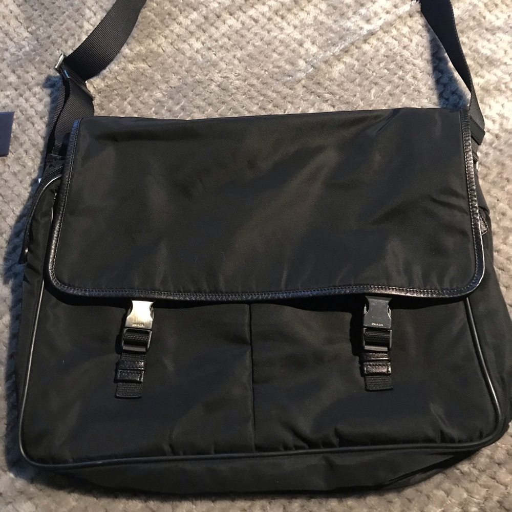 Authentic Vintage Prada Extra Large Messenger Bag